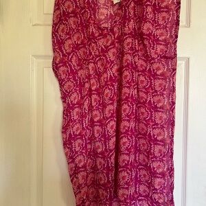 Pink Floral Beach cover-up